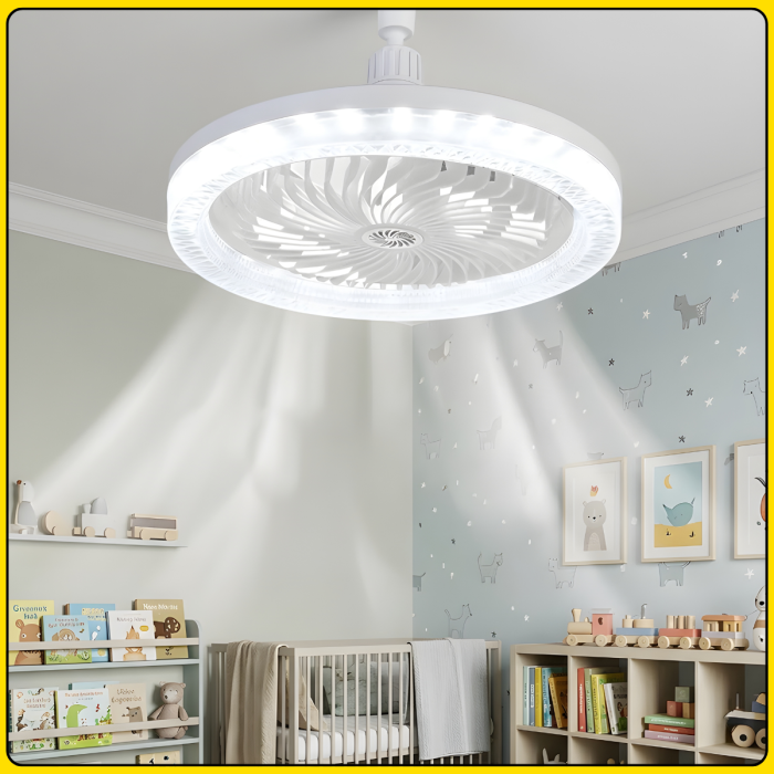 Потолочная LED лампа с вентилятором, 3 режимами света и пультом ДУ 30W | E27 AY1036