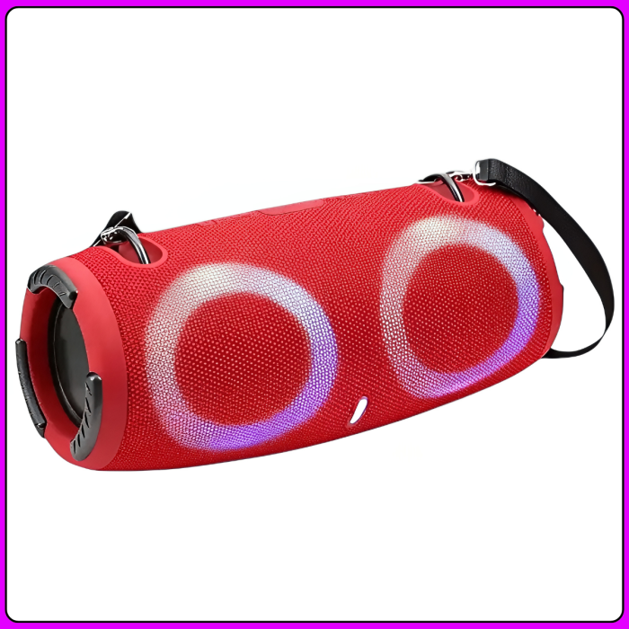 Портативна Bluetooth-колонка з акумулятором 3000mAh та RGB підсвіткою ZQS-L31 20W Червоний
