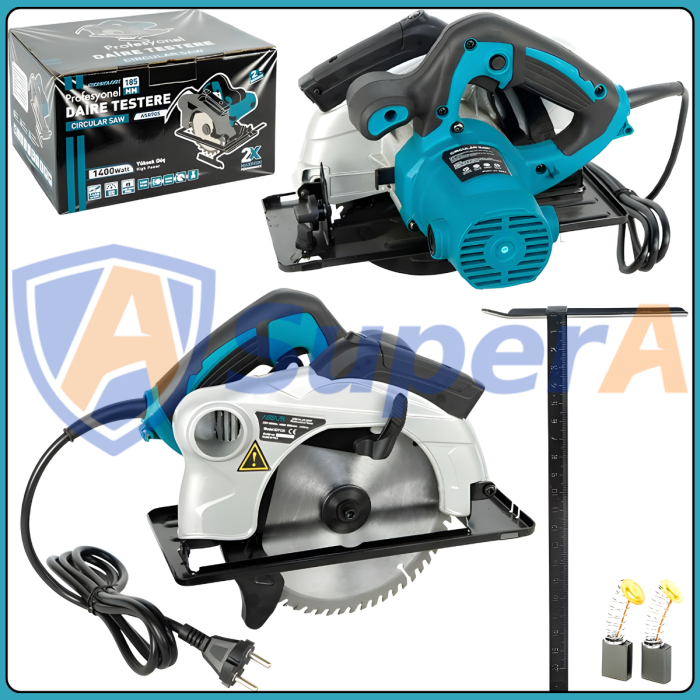 Електрична циркулярна пила 185 мм ASSUR ASR705 220V 1400W у коробці