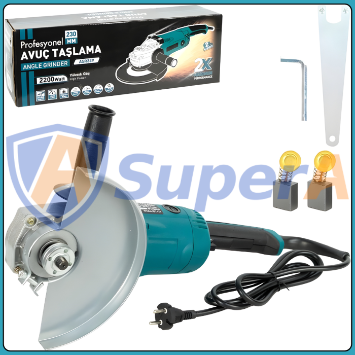 Мережева болгарка-шліфувальна машина 230 мм ASSUR ASR329 220 V 2200 W