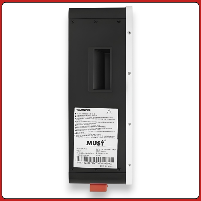 Настінна акумуляторна батарея з BMS MUST LP16-24100 | 25.6V | 2.5KW​ | LiFePO4