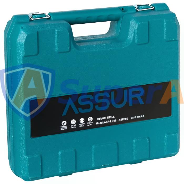 Акумуляторний шурупокрут ASSUR ASR000 12V у кейсі з інструментами