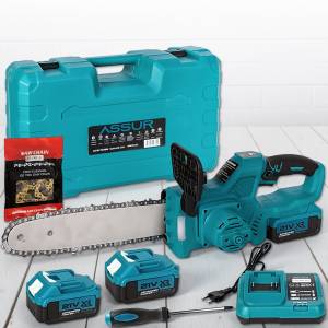 Аккумуляторная пила 21V с шиной 12 дюймов ASSUR ASR764 в кейсе