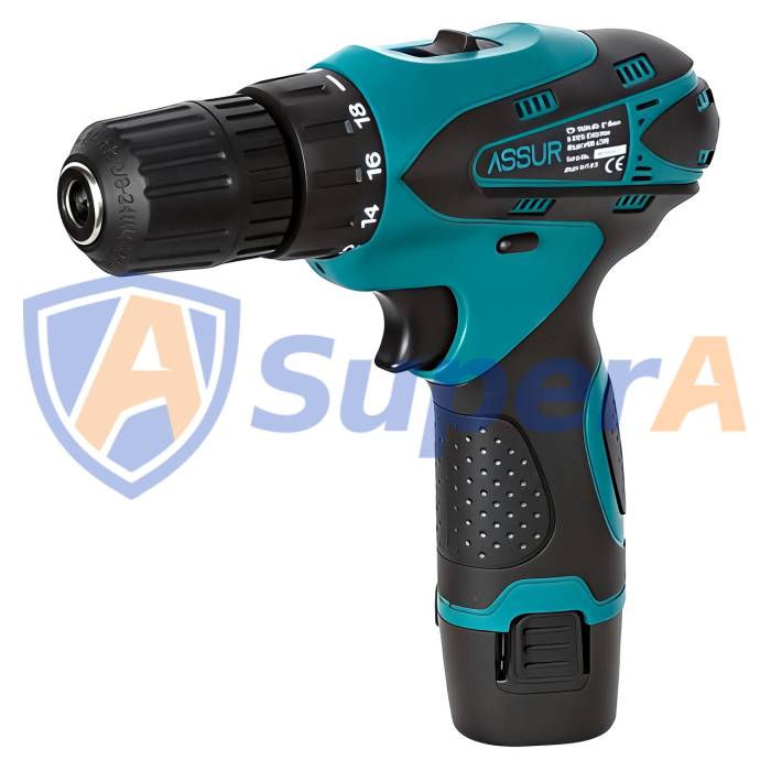 Акумуляторний шурупокрут ASSUR ASR058 12V у кейсі 24 предмети