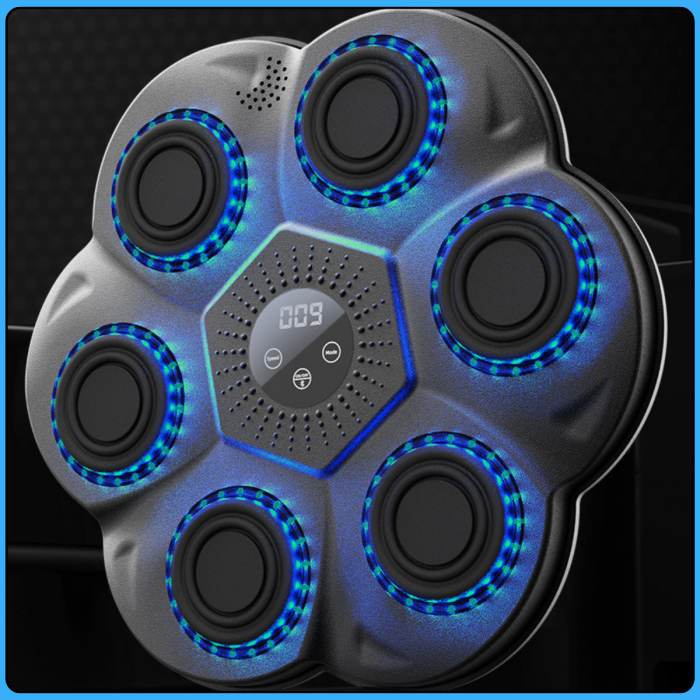 Настінний боксерський тренажер з LED-підсвічуванням, Bluetooth-колонкою та режимами тренування