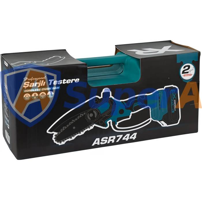 Акумуляторна пила з 2 шинами 4 і 6 дюймів ASSUR ASR744 18V у кейсі