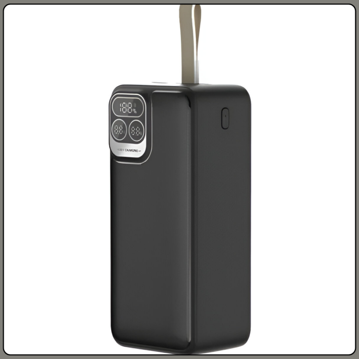 Повербанк 40000mAh с дисплеем и встроенными кабелями Type-C | Lightning KP KPG-401