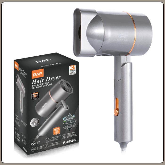 Складаний фен для волосся з двома температурними режимами RAF R.4556G 800W