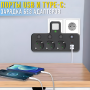 Мережевий фільтр на 3 розетки з 2xUSB, Type-C та підсвічуванням 2500Вт