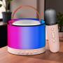 Портативна Bluetooth-колонка з двома мікрофонами та RGB-підсвічуванням K52 Рожева