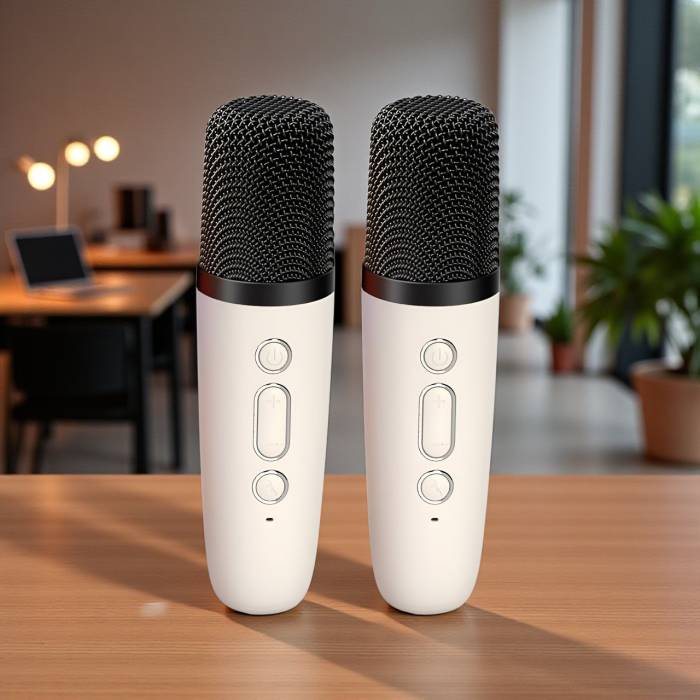 Портативна Bluetooth-колонка з двома мікрофонами та RGB-підсвічуванням K52 Біжова