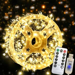USB Гірлянда "Феєрверк" 30 метрів 900 LED 8 режимів світіння Тепле біле світло