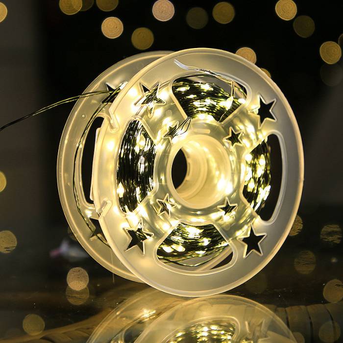 LED-гірлянда "Роса" 200 м 2000LED з теплим білим світлом і 8 режимами підсвітки