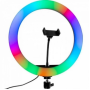 Кільцева світлодіодна міні RGB лампа MJ33 1 кріплення для телефону з пультом 33 см