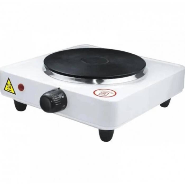 Электрическая дисковая плита на 1 конфорка настольная плитка Hot Plate B-1000W Белая