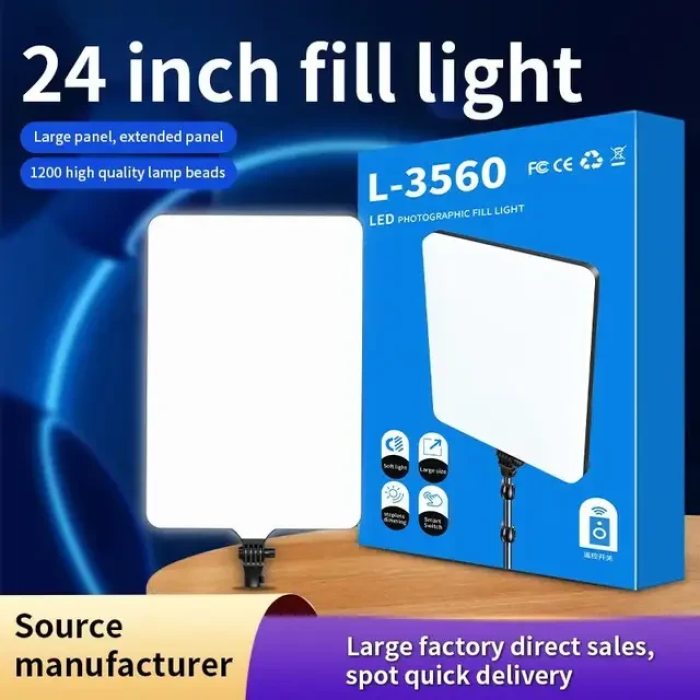 Светодиодная прямоугольная Led-лампа для фотостудии L-3560 LED лампа для видео и фото съемки