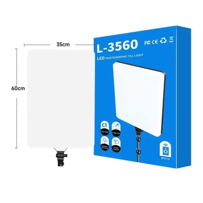 Светодиодная прямоугольная Led-лампа для фотостудии L-3560 LED лампа для видео и фото съемки
