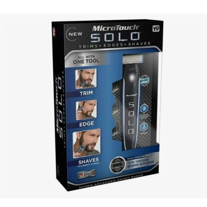 Тример універсальний MicroTouch Solo Синій Чоловіча бритва для гоління бороди та вусів