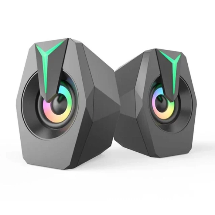 Настільні колонки комп'ютерні c RGB підсвічуванням MUSIC DJ K8 Mini Компактні колонки з гарним звуком