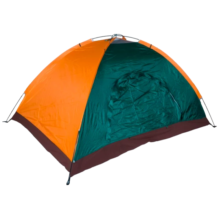 Намет туристичний 1-місний 2x1 м Easy-Camp Намет з москітною сіткою Зелено-оранжева