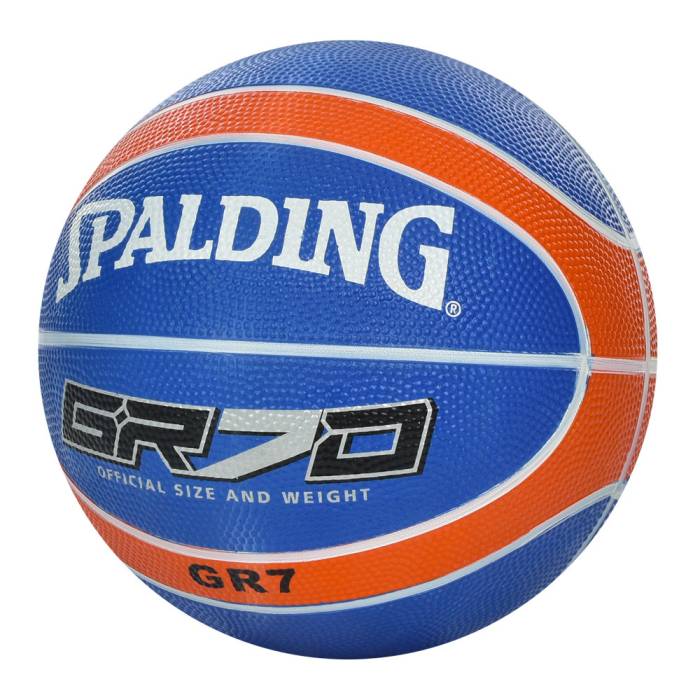 Баскетбольний м'яч Spalding №7 MS 3458 Гумовий м'яч для гри в баскетбол 12 панелей Синій