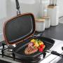 Сковорода-гриль подвійна з антипригарним покриттям Double grill PAN Сковорода для кухні 32 см