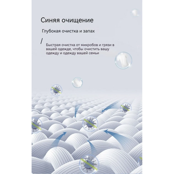 Напівавтоматична портативна міні пральна машинка на 10 л для прання до 6 кг 260 Вт Біло-блакитна