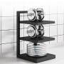 Стелаж-полиця для каструль та сковорідок  Kitchen shelf Універсальна полиця на 3 рівня для дому 42х26.5х22 см