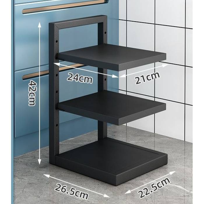 Стелаж-полиця для каструль та сковорідок  Kitchen shelf Універсальна полиця на 3 рівня для дому 42х26.5х22 см