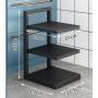Стелаж-полиця для каструль та сковорідок  Kitchen shelf Універсальна полиця на 3 рівня для дому 42х26.5х22 см