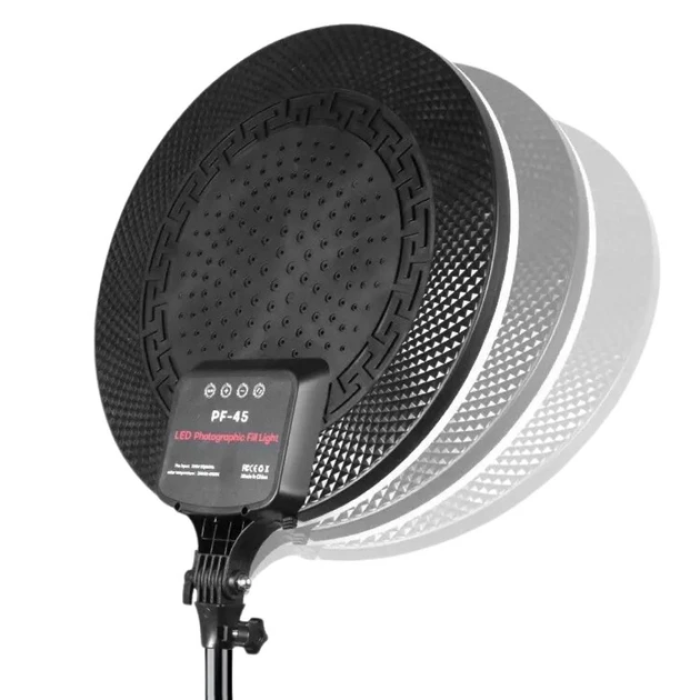 Кругла світлодіодна лампа для фото 3 режими підсвічування Camera light PF-45 45 см LED лампа з пультом керування
