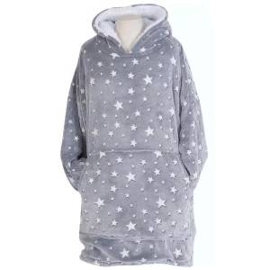Толстовка, що світиться з рукавами і капюшоном Huggle Hoodie Stars Lumi 80х80см Толстовка зі зірками, що світяться
