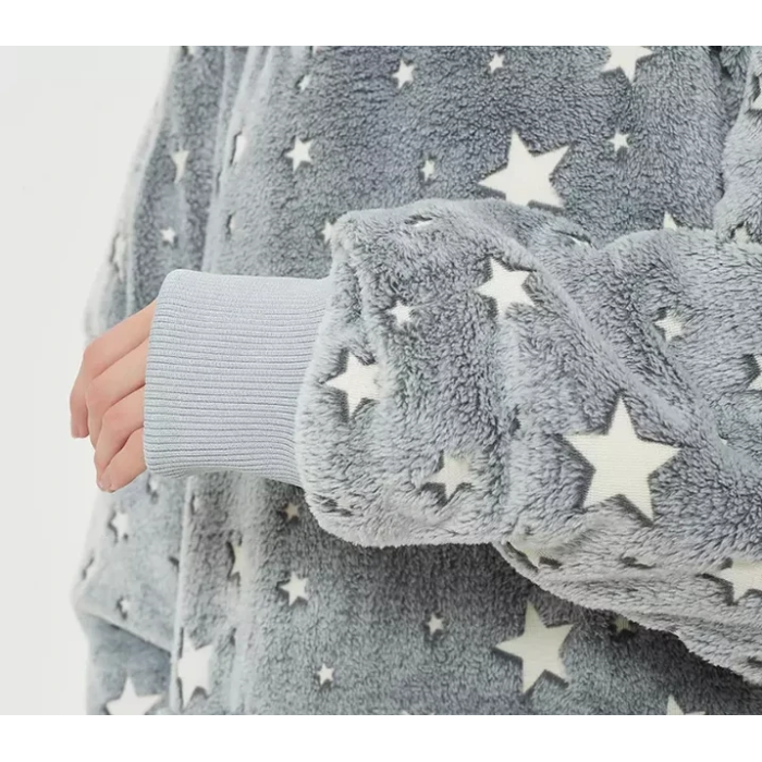 Толстовка, що світиться з рукавами і капюшоном Huggle Hoodie Stars Lumi 80х80см Толстовка зі зірками, що світяться