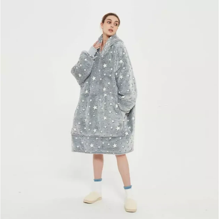 Толстовка, що світиться з рукавами і капюшоном Huggle Hoodie Stars Lumi 80х80см Толстовка зі зірками, що світяться