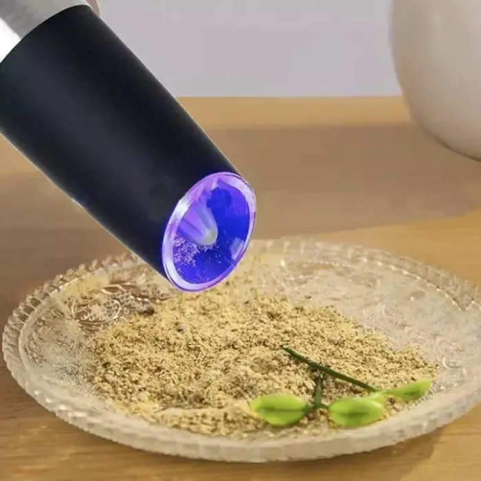 Електричний млин для солі та перцю Spice Bottle Electronic Black Електромлин подрібнювач для спецій