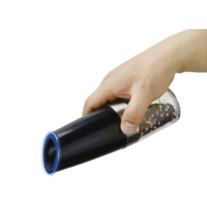 Електричний млин для солі та перцю Spice Bottle Electronic Black Електромлин подрібнювач для спецій