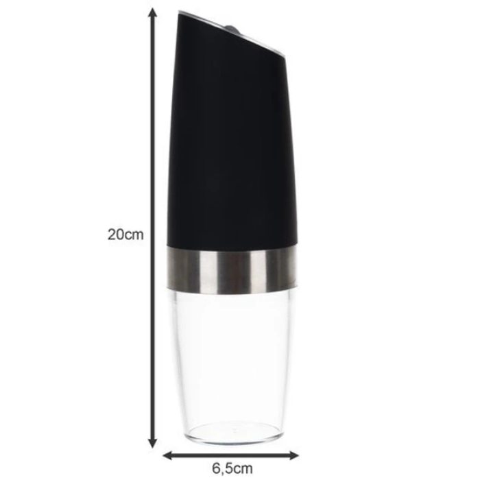 Електричний млин для солі та перцю Spice Bottle Electronic Black Електромлин подрібнювач для спецій