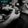 Акумуляторна машинка для стрижки з LED дисплеєм та 3 насадками VGR V-991 Чорна