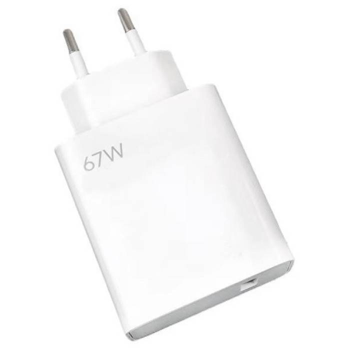 Мережний зарядний пристрій 5V 67W з кабелем USB Type-C Білий