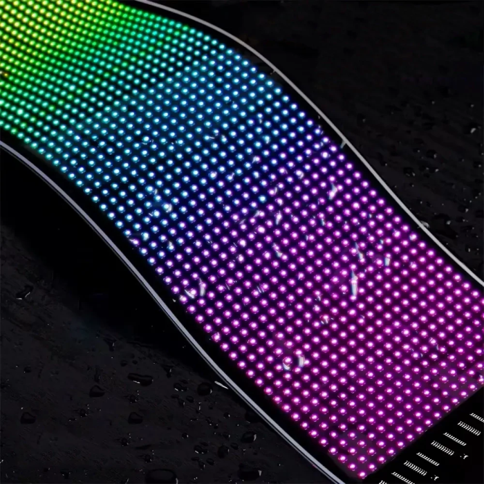 Світлодіодна гнучка RGB панель-екран 70х173 мм з керуванням від додатку та пульта LED Matrix Panel 16x32