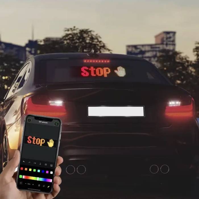 Світлодіодна гнучка RGB панель-екран 70х173 мм з керуванням від додатку та пульта LED Matrix Panel 16x32