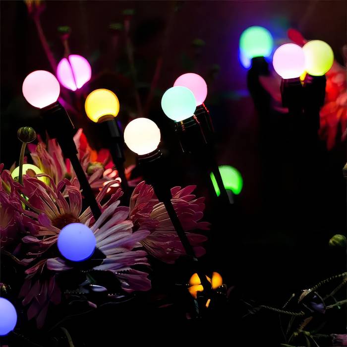 Комплект садових світильників 70 см на сонячній панелі Світлячки 6 LED 2 шт.
