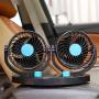 Двойной автомобильный вентилятор 5 дюймов на 12V от прикуривателя с регулятором скорости MITCHELL Черный