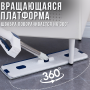 Комплект для мытья полов 2 в 1 швабра с вращающейся платформой и складным ведром