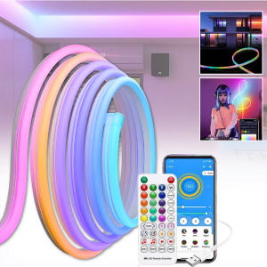 Світлодіодна стрічка 10 мз пультом та керуванням через додаток LED Neon RGB USB