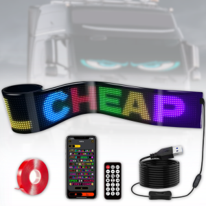 Гнучкий світлодіодний екран 120x595 мм з пультом та Bluetooth LED EYES 16x96