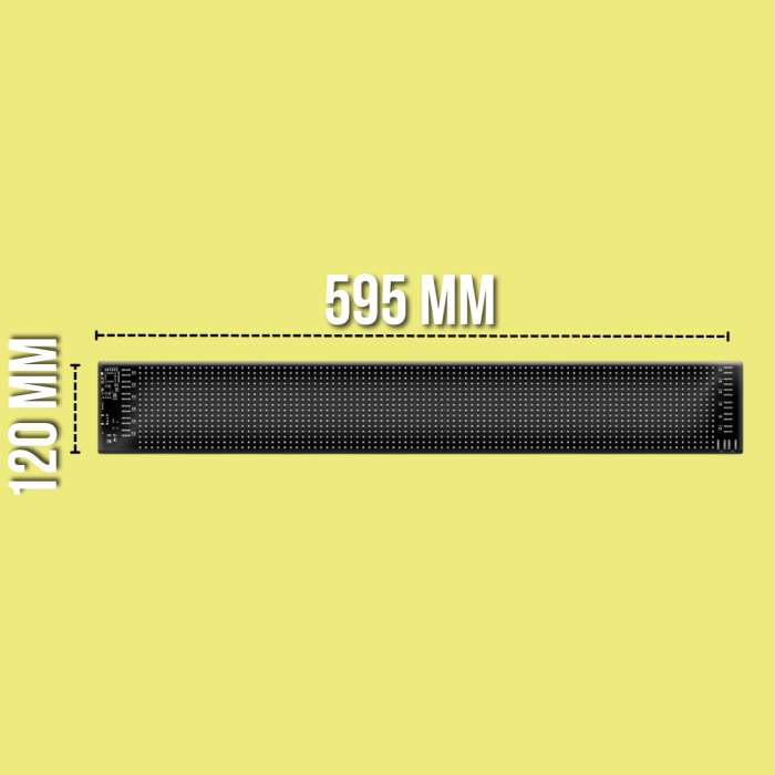 Гибкий светодиодный экран 120x595 мм с пультом и Bluetooth LED EYES 16x96
