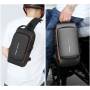 Мужская водонепроницаемая сумка нагрудная с кодовым замком и USB портом XIO Fashion