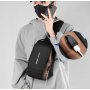 Мужская водонепроницаемая сумка нагрудная с кодовым замком и USB портом XIO Fashion