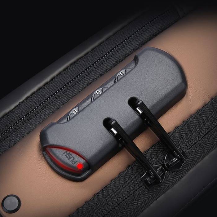 Мужская водонепроницаемая сумка нагрудная с кодовым замком и USB портом XIO Fashion